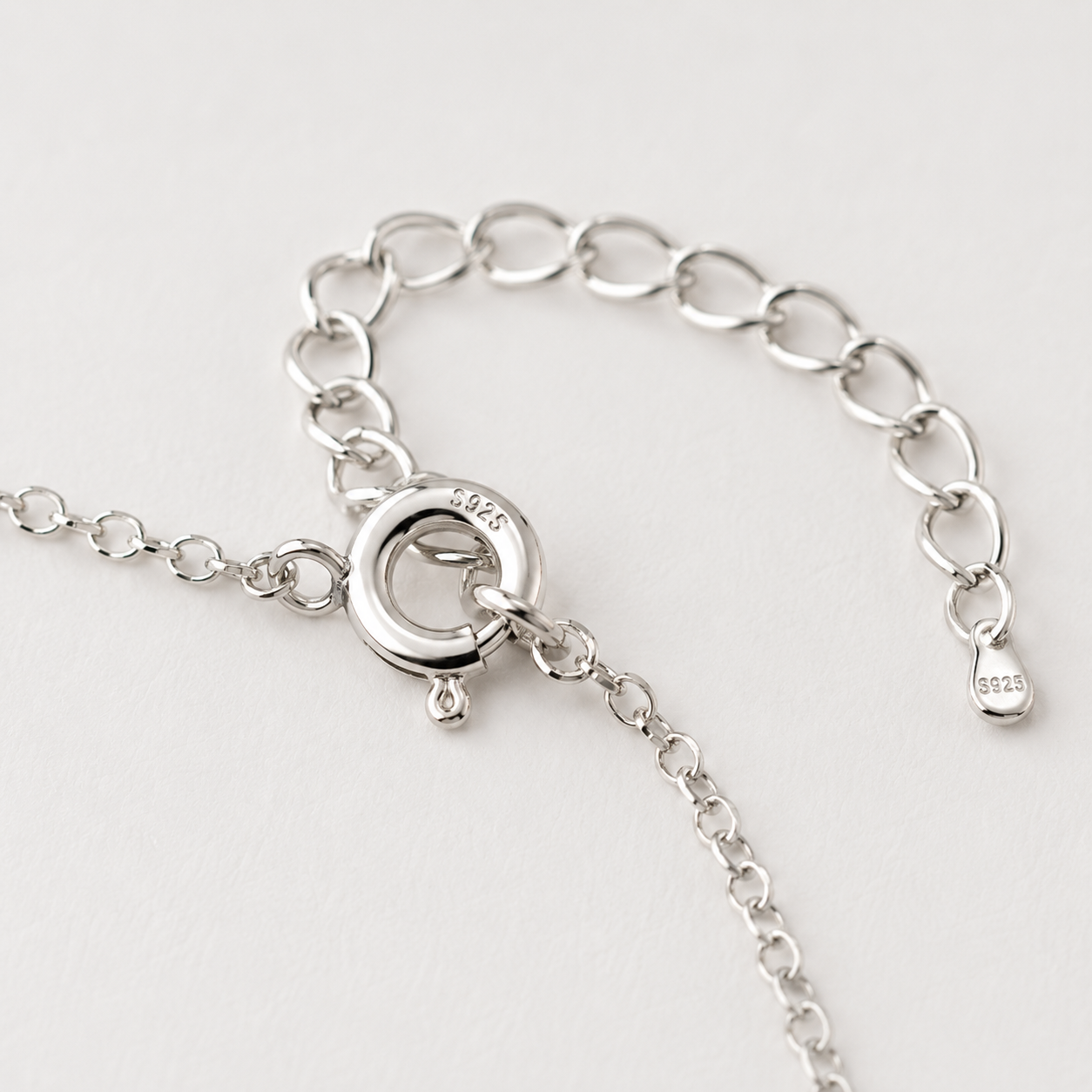 Pulsera de Plata 925 Corazón Rosa – Regulable 16 a 19 cm